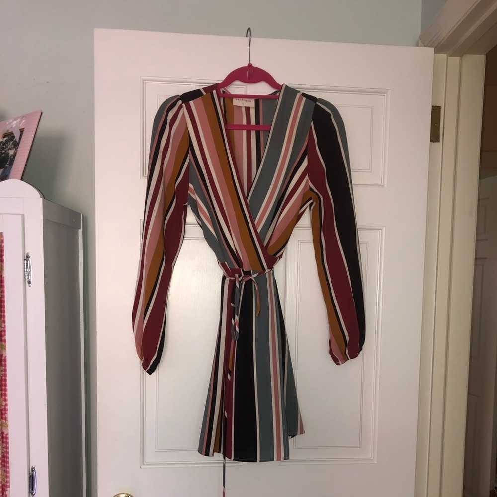 Striped Wrap Dress